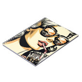 Pop Art Comic Book  Vrouw Drink Soda Notitieboek (Linkerzijde)