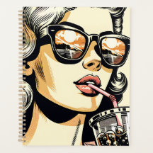 Pop Art Comic Book  Vrouw Drink Soda