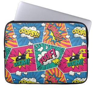 Pop Art Comic Boom Laptophoes Laptop Sleeve