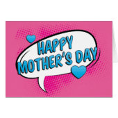 Pop Art Comic Bubble Moederdag (Voorkant Horizontaal)