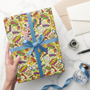 Pop Art Comic Burst inpakpapier