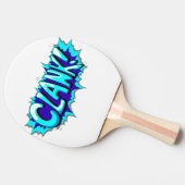 Pop Art Comic Clank! Tafeltennisbatje (Zijkant)