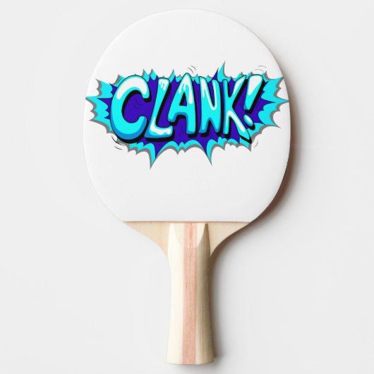 Pop Art Comic Clank! Tafeltennisbatje (Voorkant)