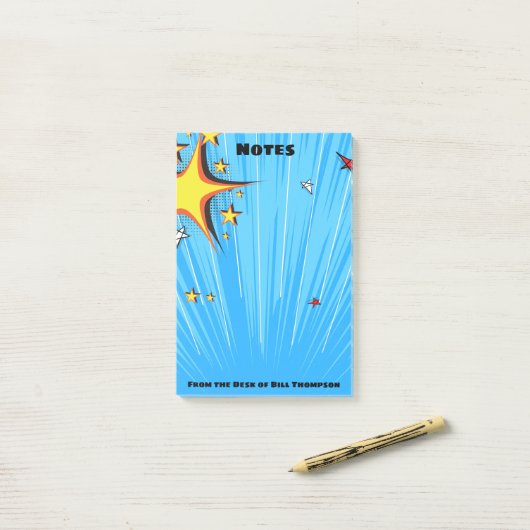 Pop Art Comic Geek Desk Accessoires Post-it® Notes (Op bureau)