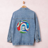 Pop Art Comic Grafisch Zesentwintig Voetbalster Denim Jacket (Hangar)