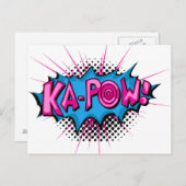 Pop Art Comic Ka-Pow! Briefkaart (Voorkant / Achterkant)