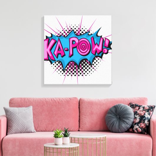 Pop Art Comic Ka-Pow! Canvas Afdruk (Insitu (Woonkamer))