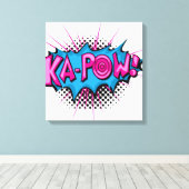 Pop Art Comic Ka-Pow! Canvas Afdruk (Insitu (Houten vloer))