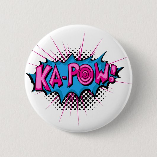 Pop Art Comic Ka-Pow! Ronde Button 5,7 Cm (Voorkant)