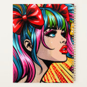  Pop Art Comic Meisje Kleurrijk Gepersonaliseerd Planner (Achterkant)
