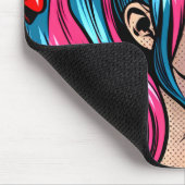  Pop Art Comic Meisje Kleurrijke AI Art Muismat (Hoek)