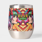  Pop Art Comic Meisje met strikken (Achterkant)