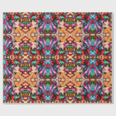  Pop Art Comic Meisje met strikken Cadeaupapier (Vlak)