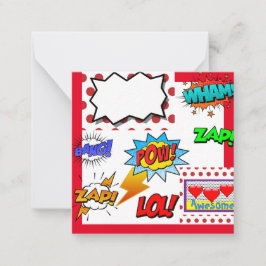 Pop Art, Comic Notitiekaartje