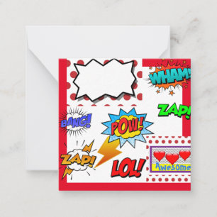 Pop Art, Comic Notitiekaartje