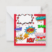 Pop Art, Comic Notitiekaartje (Voorkant)