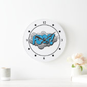 Pop Art Comic Poof! Grote Klok (Huis)