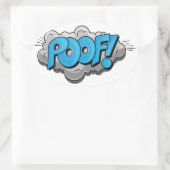 Pop Art Comic Poof! Ovale Sticker (Tas)