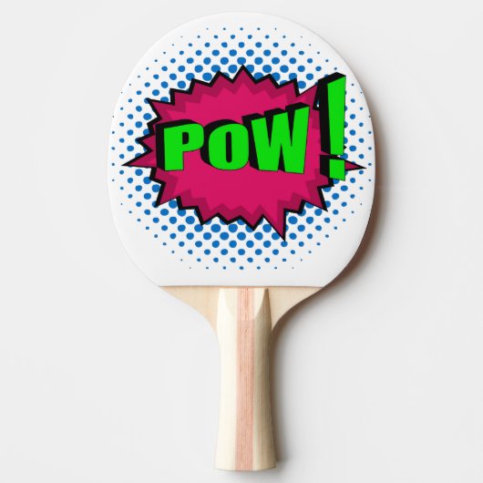 Pop Art Comic Pow! Tafeltennisbatje (Voorkant)