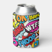 Pop Art Comic: Retro Naadloos Patroon Blikjeskoeler (Blikje Voorkant)