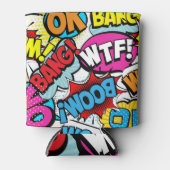 Pop Art Comic: Retro Naadloos Patroon Blikjeskoeler (Voorkant)