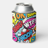 Pop Art Comic: Retro Naadloos Patroon Blikjeskoeler (Blikje Achterkant)