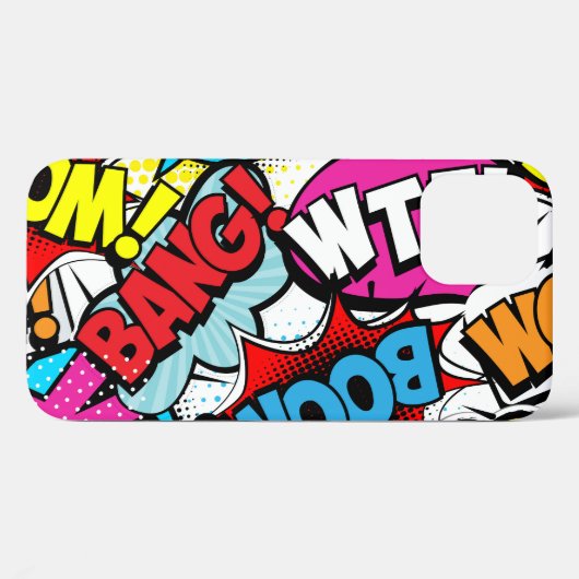 Pop Art Comic: Retro Naadloos Patroon Case-Mate iPhone Case (Achterkant (horizontaal))