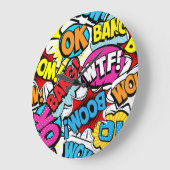 Pop Art Comic: Retro Naadloos Patroon Grote Klok (Hoek)