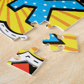 Pop Art Comic: Retro Naadloos Patroon Legpuzzel (Zijkant)