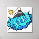 Pop Art Comic Style Boom Boom Boom! Canvas Afdruk<br><div class="desc">Deze retro stripstijl Boom is perfect voor elke superheld verzamelaar of fan jongen. De heldere beelden hebben harde lijnen en vettige kleuren.</div>