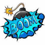 Pop Art Comic Style Boom Boom Boom! Fotobeeldje Magneet<br><div class="desc">Deze retro stripstijl Boom is perfect voor elke superheld verzamelaar of fan jongen. De heldere beelden hebben harde lijnen en vettige kleuren.</div>
