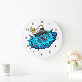 Pop Art Comic Style Boom Boom Boom! Grote Klok (Huis)