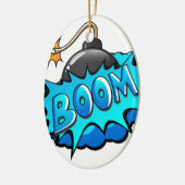 Pop Art Comic Style Boom Boom Boom! Keramisch Ornament (Links)