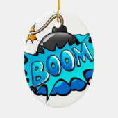 Pop Art Comic Style Boom Boom Boom! Keramisch Ornament (Voorkant)