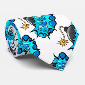 Pop Art Comic Style Boom Boom Boom! Stropdas (Opgerold)