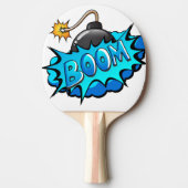 Pop Art Comic Style Boom Boom Boom! Tafeltennisbatje (Voorkant)