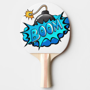 Pop Art Comic Style Boom Boom Boom! Tafeltennisbatje