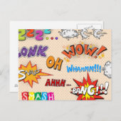 Pop Art Comic Style Ha Ha Ha Ha Ha Ha! Briefkaart (Voorkant / Achterkant)