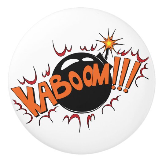 Pop Art Comic Style KaBoom! Keramische Knop (Voorkant)