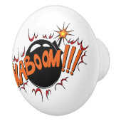 Pop Art Comic Style KaBoom! Keramische Knop (Rechts)