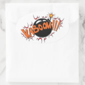 Pop Art Comic Style KaBoom! Ovale Sticker (Tas)