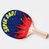 Pop Art Comic Style Super Pap op maat Tafeltennisbatje (Zijkant)