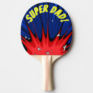 Pop Art Comic Style Super Pap op maat Tafeltennisbatje