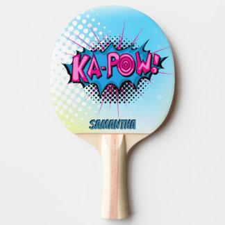 Pop Art Comic Style Superheld Ka-pow! Gepersonalis Tafeltennisbatje