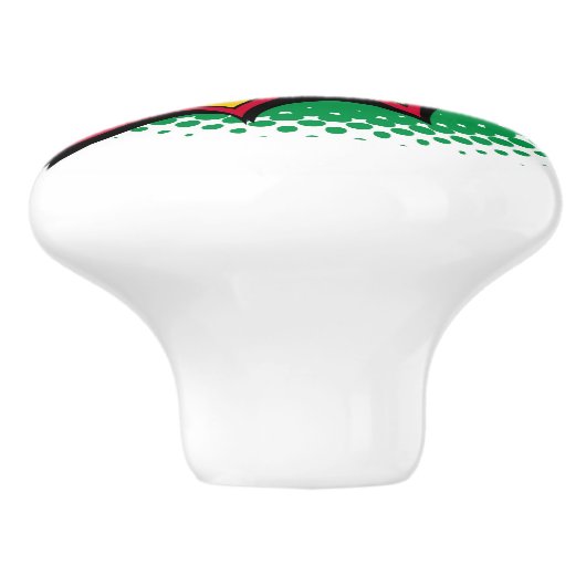 Pop Art Comic Style Whap! Keramische Knop (Zijkant)