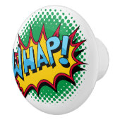 Pop Art Comic Style Whap! Keramische Knop (Rechts)