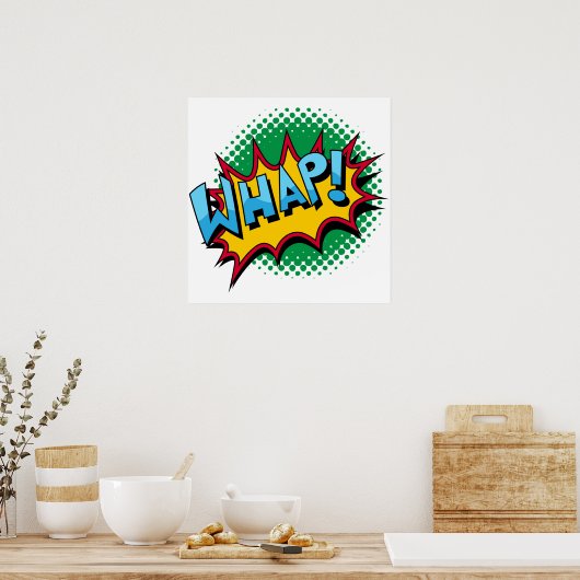 Pop Art Comic Style Whap Poster (Keuken)