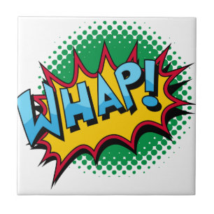 Pop Art Comic Style Whap! Tegeltje