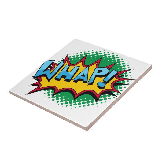 Pop Art Comic Style Whap! Tegeltje (Zijkant)