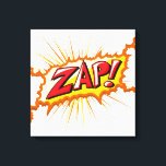 Pop Art Comic Style Zap Canvas Afdruk<br><div class="desc">This retro comic style Zap! is perfect voor any super hero colleor fan boy. The bright graphics have hard lines & bold coloring.</div>